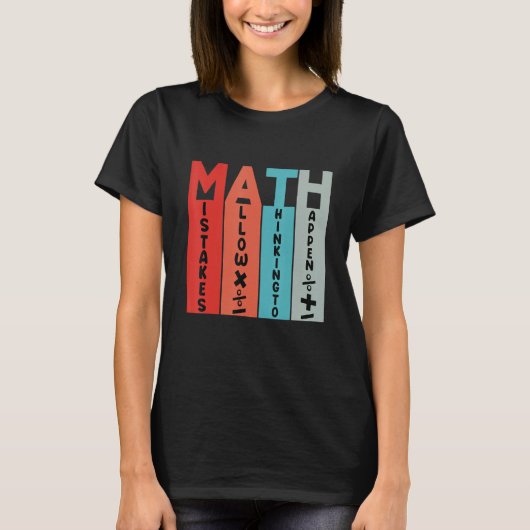 数学の学生学校マッチングサイエンス数学先生 Tシャツ (正面)