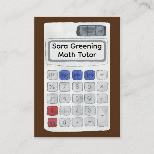 数学の家庭教師先生の家庭教師名刺 名刺 (正面)