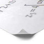 数学の宿題をする手 ポスター (角)