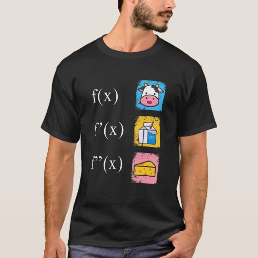 数学の導き出し牛の牛乳チーズ分析の数学のテアック Tシャツ (正面)