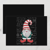 数学の小人の家族とお揃いのグループでクリスマスパーティ シーズンカード (正面/裏面)