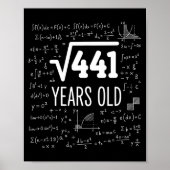 数学の平方根 441歳、賢い数学 ポスター (正面)