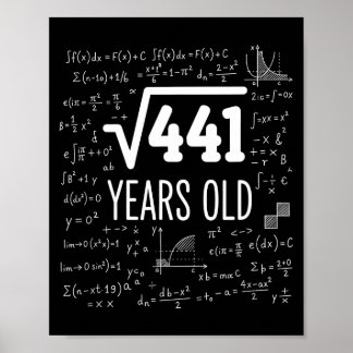 数学の平方根 441歳、賢い数学 ポスター