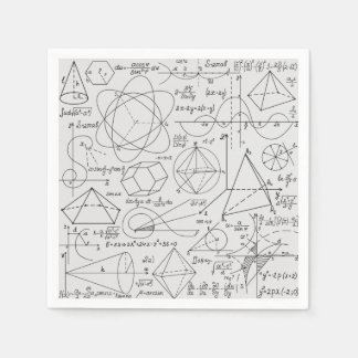 数学の幾何学の公式ユークリッド式 スタンダードカクテルナプキン