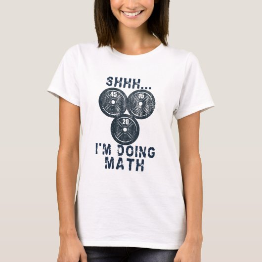 数学の恋人のジムおもしろいプレートT- Tシャツ (正面)