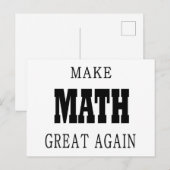 数学の恋人または先生のパイ日の数学はがき シーズンポストカード (正面/裏面)