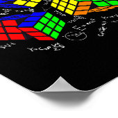 数学の恋人キューバー速度キュービングパズルおもしろいキューブG ポスター (角)