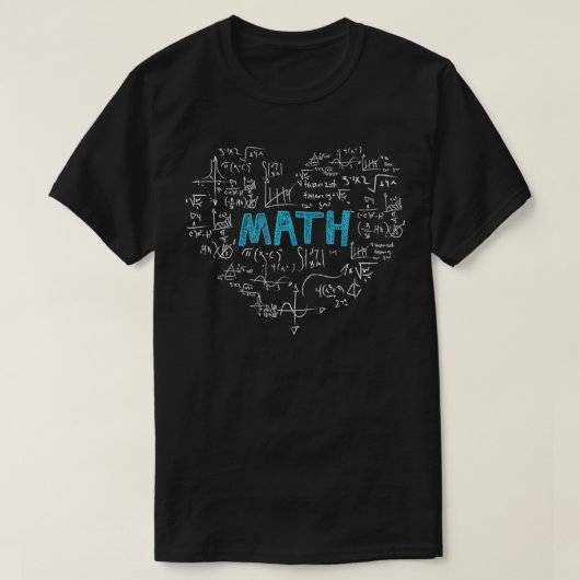 数学の恋人ハート数学ギークギフトキッズ男の子m tシャツ (デザイン正面)