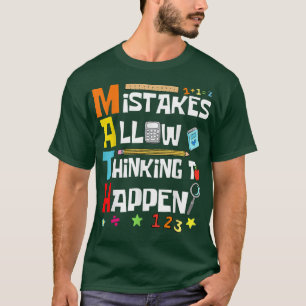 数学の愛好家新学期の間違いが許考える可 Tシャツ