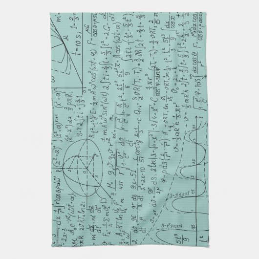 数学の愛好家,数学の公式,数学のギーク キッチンタオル (縦)