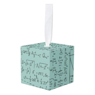 数学の愛好家，数学の公式，数学のギーク キューブオーナメント