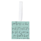 数学の愛好家，数学の公式，数学のギーク キューブオーナメント (正面)