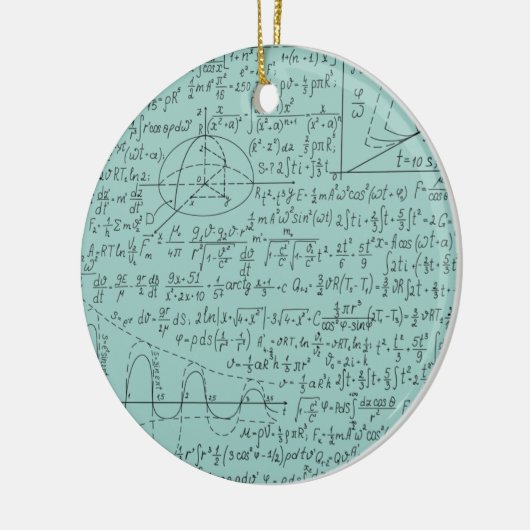 数学の愛好家,数学の公式,数学のギーク セラミックオーナメント (左)