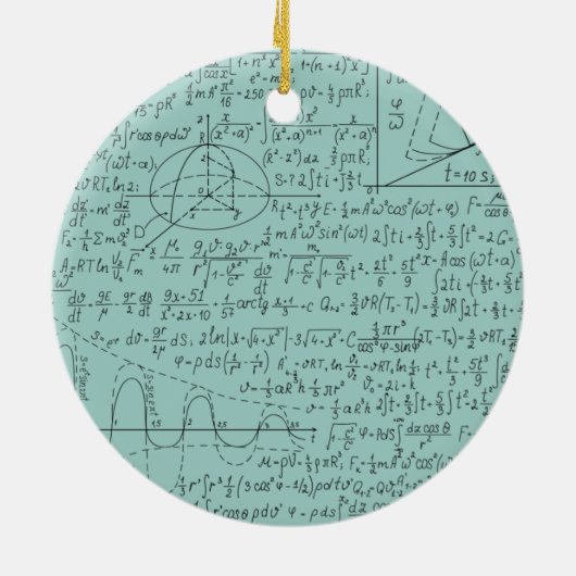 数学の愛好家,数学の公式,数学のギーク セラミックオーナメント (裏面)