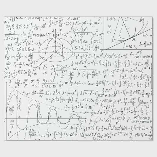数学の愛好家，数学の公式，数学のギーク ラッピングペーパー (フラット)