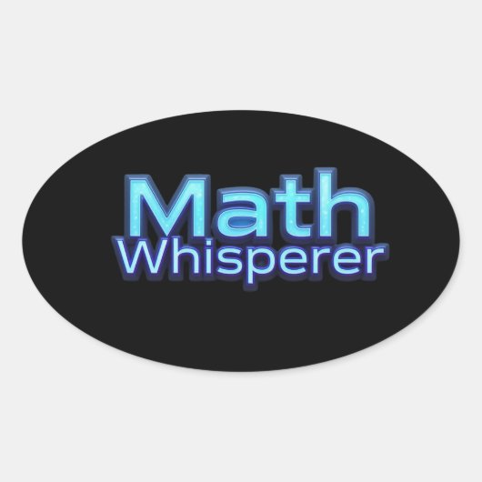 数学の指南役 楕円形シール (正面)