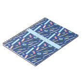 数学の授業用 青 水色 ピンク ノートブック (左側)