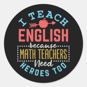 数学の教え先生はヒーローを必要とするため私は英語 ラウンドシール