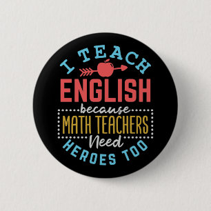 数学の教え先生はヒーローを必要とするため私は英語 缶バッジ