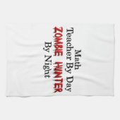 数学の教師かゾンビのハンター キッチンタオル (横)