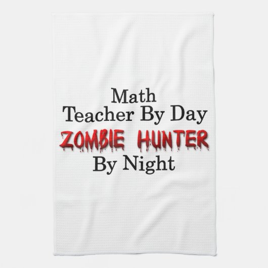 数学の教師かゾンビのハンター キッチンタオル (縦)