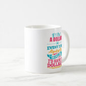 数学の教師の代数学の同等化のしゃれNのドルのマグ コーヒーマグカップ (正面右)