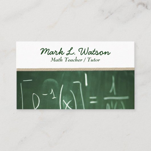 数学の教師の名刺 名刺 (正面)