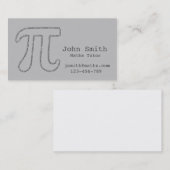 数学の教師または先生スタイリッシュの高度な数学 名刺 (正面/裏面)