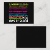 数学の数字 100日目の学校の先生と子供たち ノートカード (正面/裏面)