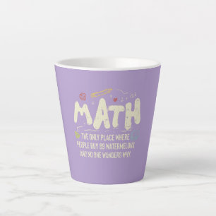 数学の数学の数学の先生ギフト カフェラテマグ