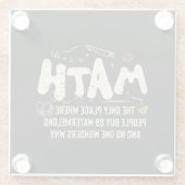 数学の数学の数学の先生ギフト ガラスコースター (裏面)