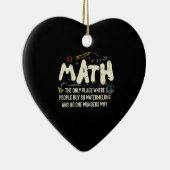数学の数学の数学の先生ギフト セラミックオーナメント (右)