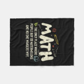 数学の数学の数学の先生ギフト フリースブランケット (正面(横))