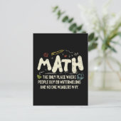 数学の数学の数学の先生ギフト ポストカード (スタンド正面)