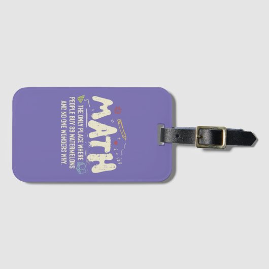 数学の数学の数学の先生ギフト ラゲッジタグ (正面横)