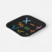 数学の数学記号の数学パーティー ペーパープレート (傾斜あり)