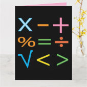 数学の数学記号の数学 カード (黄色い花)