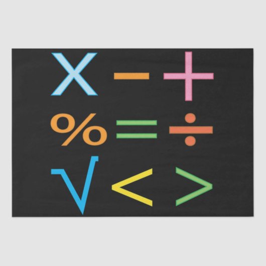 数学の数学記号の数学 薄葉紙 (正面)