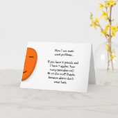 数学の文章問題 数学ジョーク 教師ユーモア カード (黄色い花)