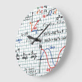 数学の方式数 ラージ壁時計 (傾斜)