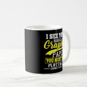 数学の方眼紙の計画何かしゃれの先生 コーヒーマグカップ (正面右)