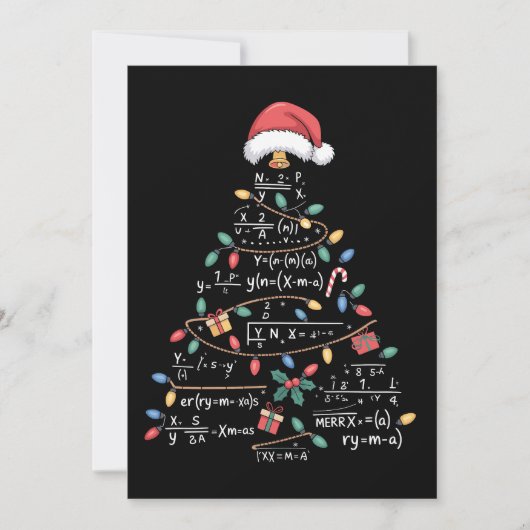 数学の方程式 クリスマスツリー クリスマス ホリデー 先生 (正面)