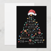 数学の方程式 クリスマスツリー クリスマス ホリデー 先生 (正面/裏面)