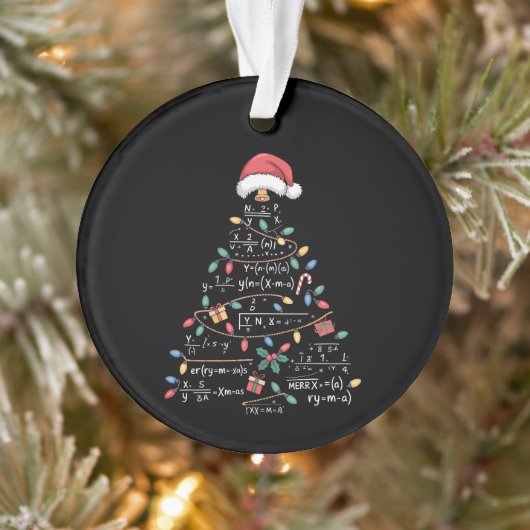 数学の方程式 クリスマスツリー クリスマス ホリデー 先生 オーナメント (ツリー)