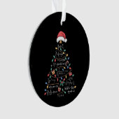 数学の方程式 クリスマスツリー クリスマス ホリデー 先生 オーナメント (正面)