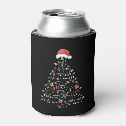数学の方程式 クリスマスツリー クリスマス ホリデー 先生 缶クーラー (缶正面)