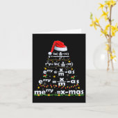 数学の方程式 メリーX'mas 面白い数学教師 クリス カード (黄色い花)