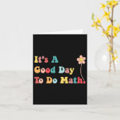 数学の日和です 数学教師 女性 子供用 バイク カード (黄色い花)