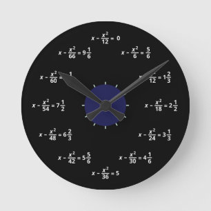 数学の時計 ラウンド壁時計