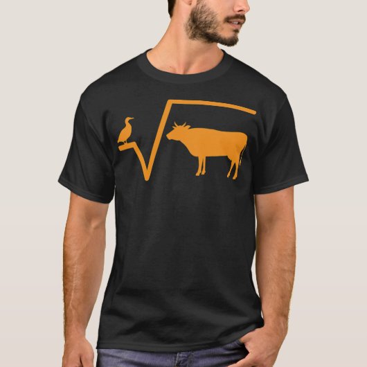 数学の根の牛の学校のペネロペおもしろい Tシャツ (正面)